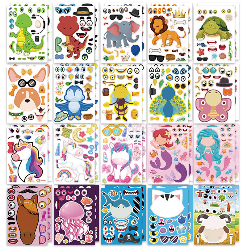 12/24 folhas fazer um rosto ad - Art Craft Zoo avaliação e preço